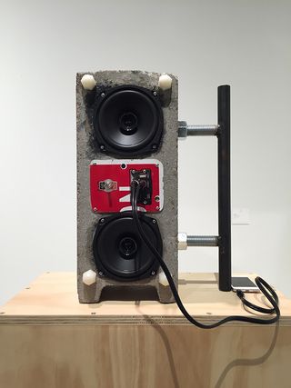Model Thirty Six, a cinder block boom box by Tom Sachs