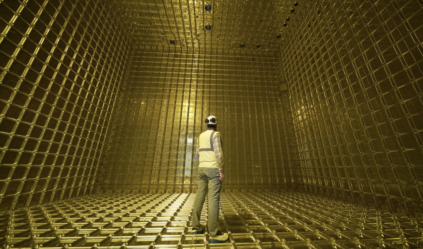 This ProtoDUNE detector was filled with 800 tons of liquid argon.