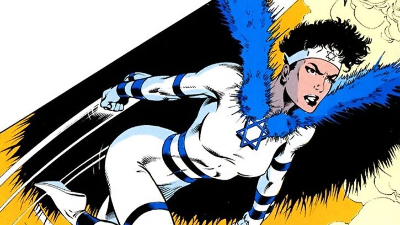 Marvel Comics' Sabra flying into action