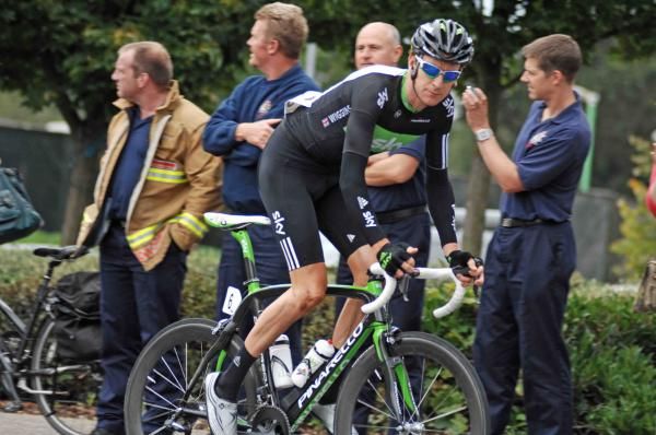 Bradley Wiggins (Team Sky) is not enjoying his Tour of Britain.