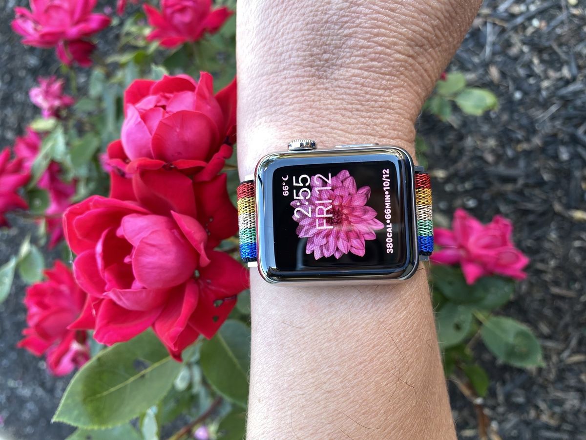 TOYOUTHS Elastic Apple Watch Rainbow band