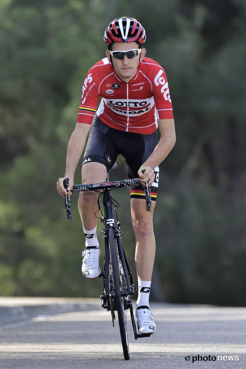 Tiesj Benoot (Lotto Soudal) on the bike
