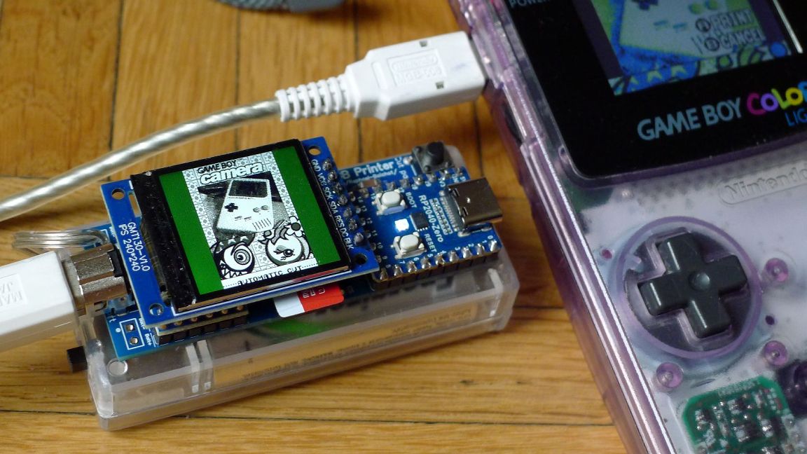 photo of Raspberry Pi Pico Game Boy Printer emulates the original to a T image