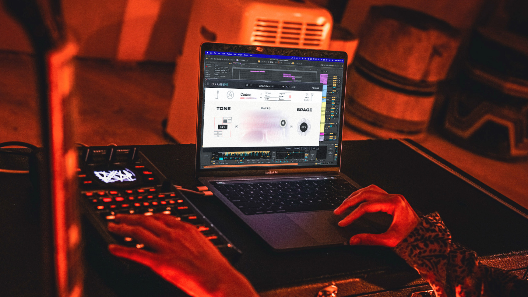 Arturia's Efx Ambient from FX Collection 6, being used in a studio