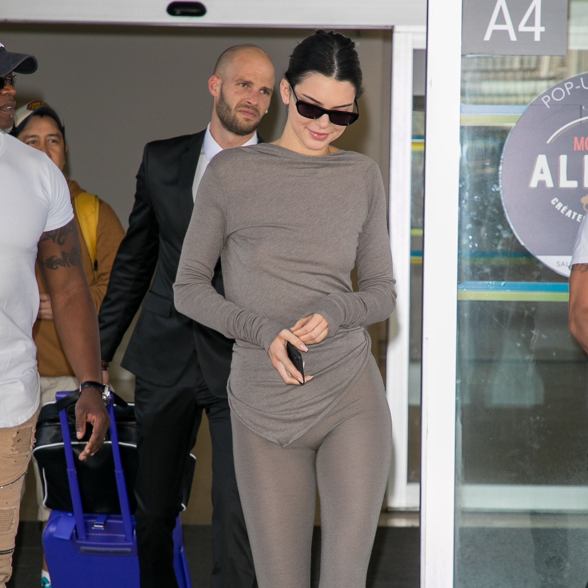Kendall Jenner's Arrives at Cannes Film Festival in Sheer Leggings
