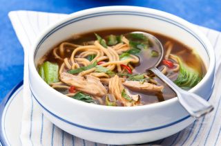 Chinese new year menu: Chicken noodle soup