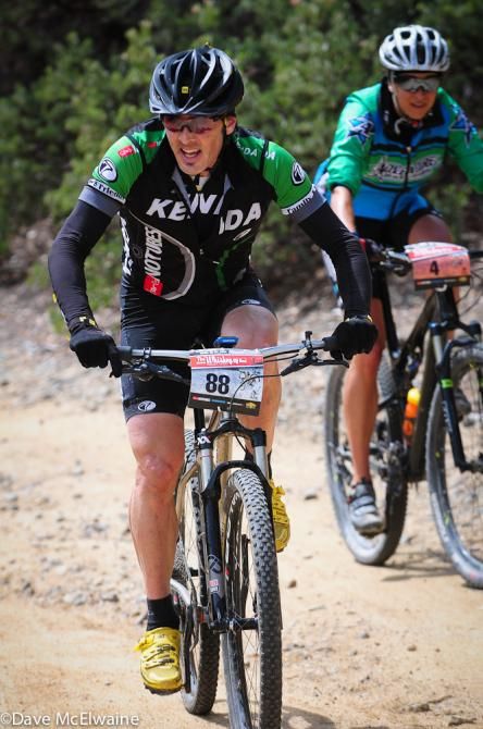 Michael Broderick (Kenda NoTubes) at the top of the big climb