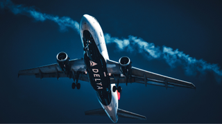 a Delta airliner taking off