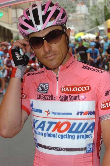 Luca Paolini (Katusha) looks pretty in pink