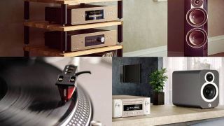 A collage of Richer Sounds audio products.
