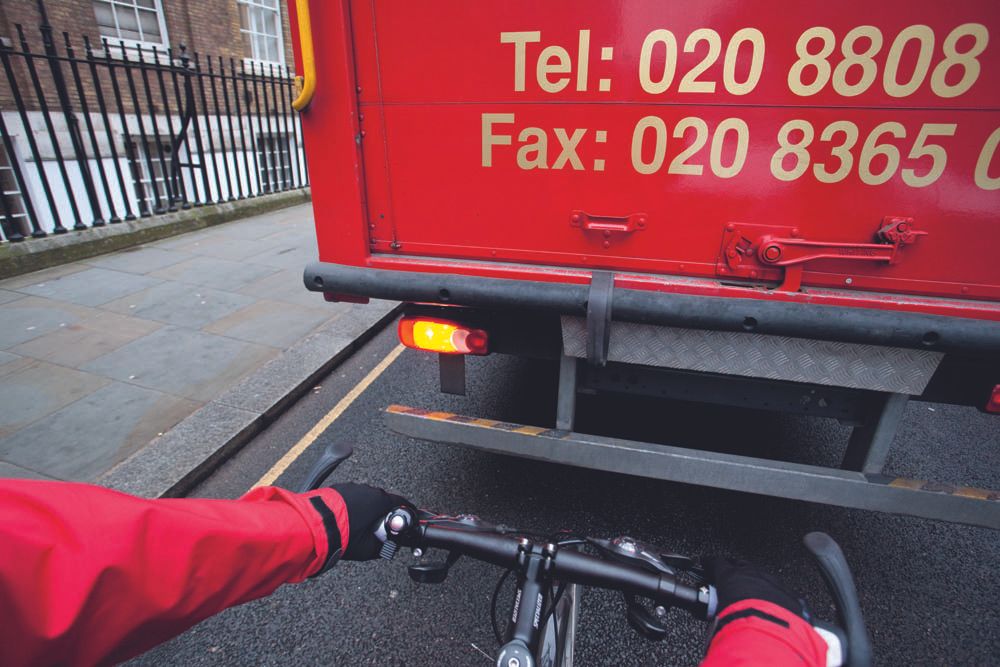 cycling, commuting, lorry, traffic, road