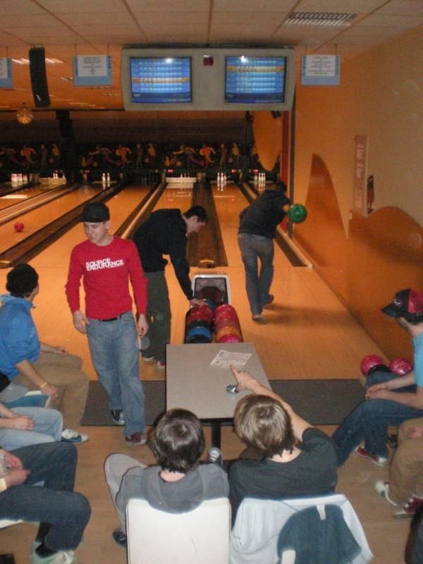 Bowling in Belgium on the day off