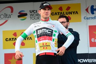 Tejay van Garderen in the Catalunya leader's jersey after stage 3