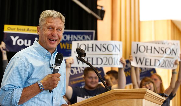 Libertarian presidential nominee Gary Johnson.