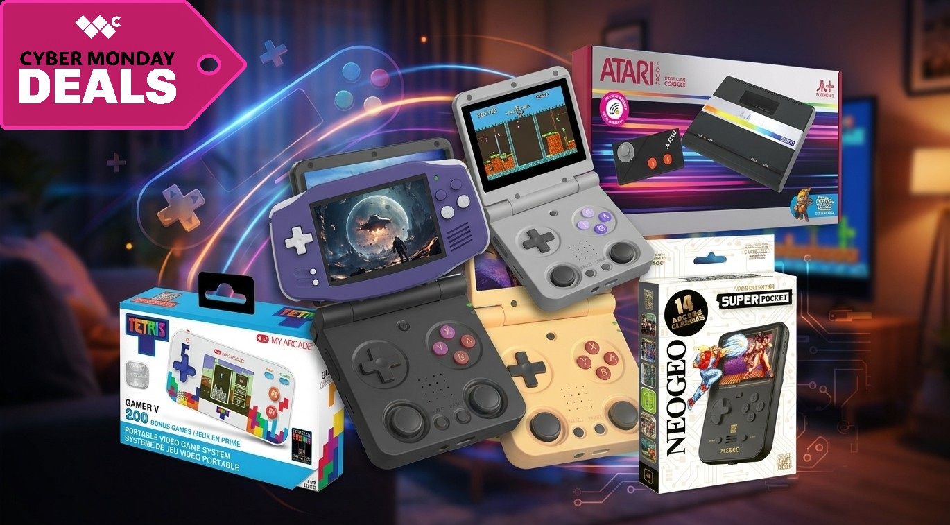 Mix of retro gaming handhelds