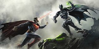 Superman fighting Batman in Injustice: Gods Among Us