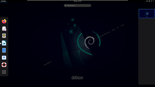 A screenshot of the Debian Linux desktop