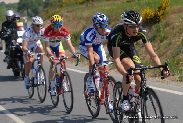 The four-man breakaway had over a minute at the finish.