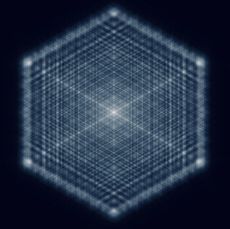 This fractal pattern was created with a laser light.