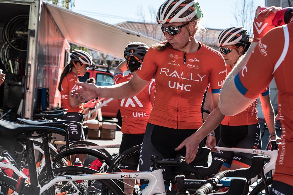Megan Jastrab racing for Rally UHC Cycling in 2019