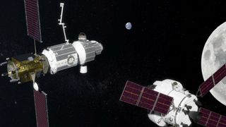 Concept image of Lunar Orbital Platform-Gateway