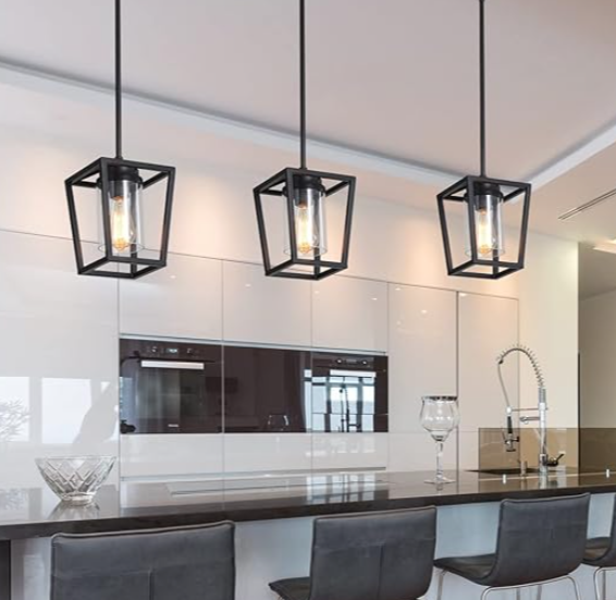 black hanging lights