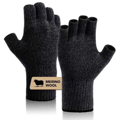 Merino Wool Fingerless Gloves