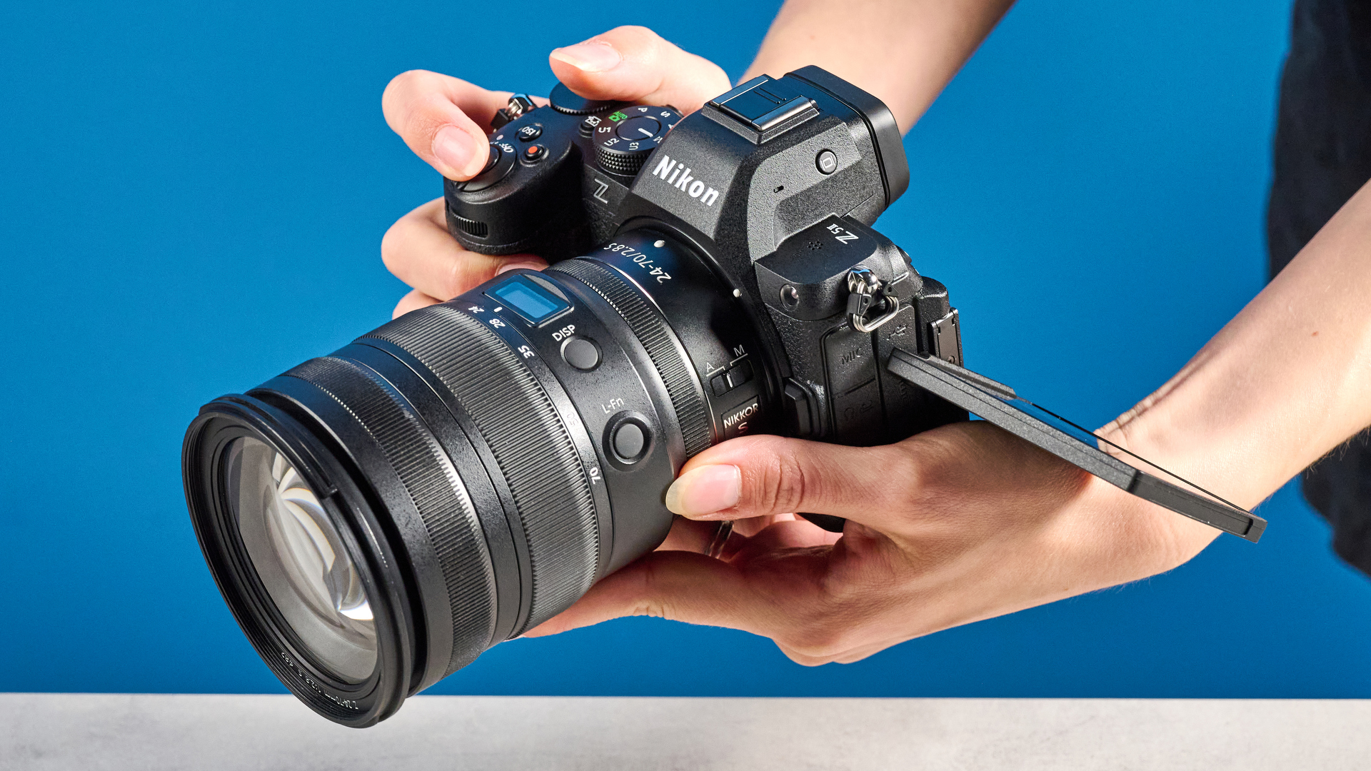 The Nikon Z5II in hand