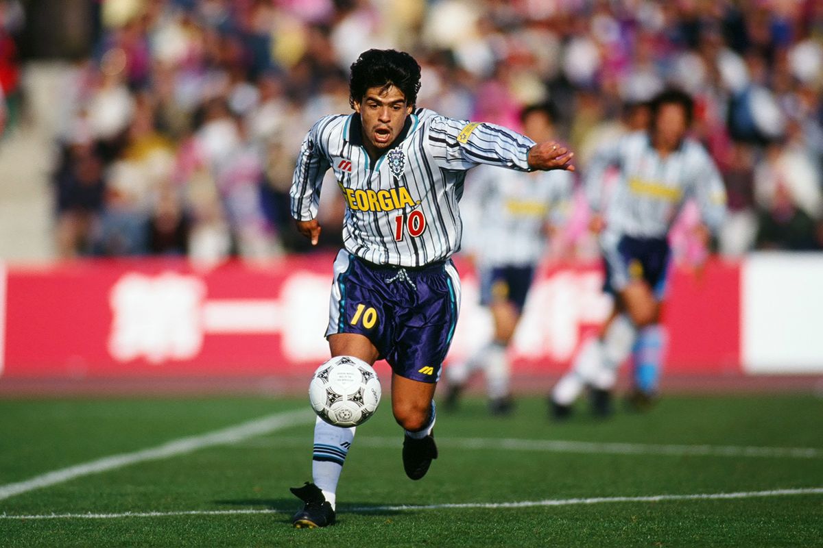 Hugo Maradona in action for Avispa Fukuoka, 1996