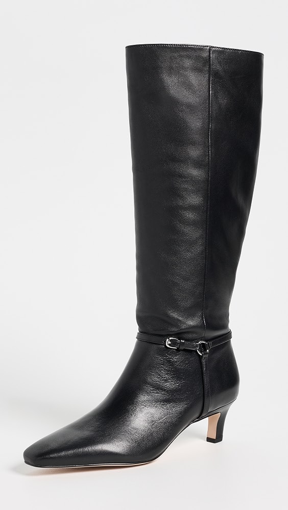 Lila Tall Leather Boots - Black