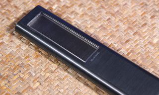 The Samsung QN95A TV's solar-powered remote.