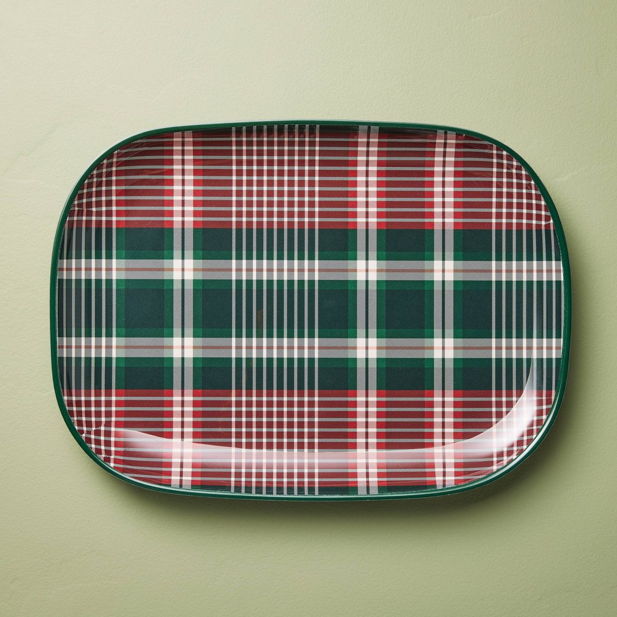 Melamine Serving Tray/platter Holiday Signature Plaid - Hearth U0026#38; Handu0026#8482; With Magnolia