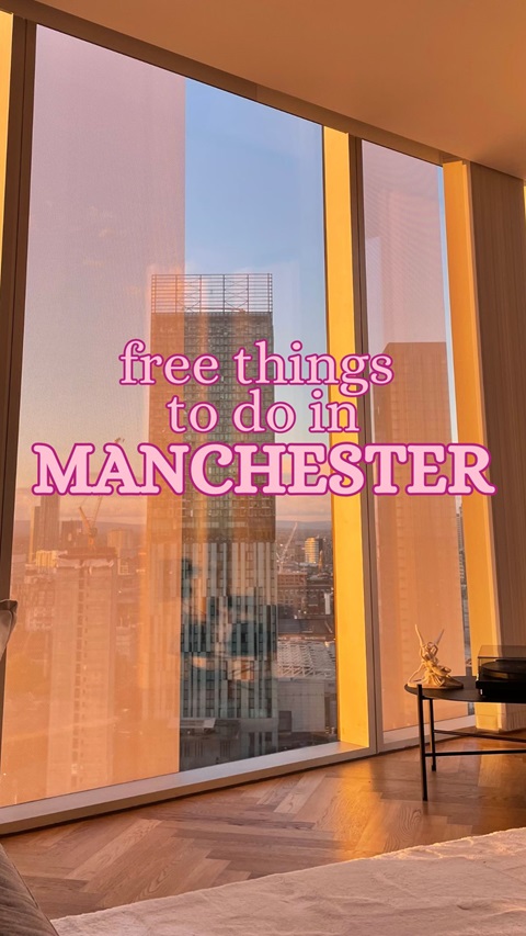 A graphic that says 'free things to do in MANCHESTER'