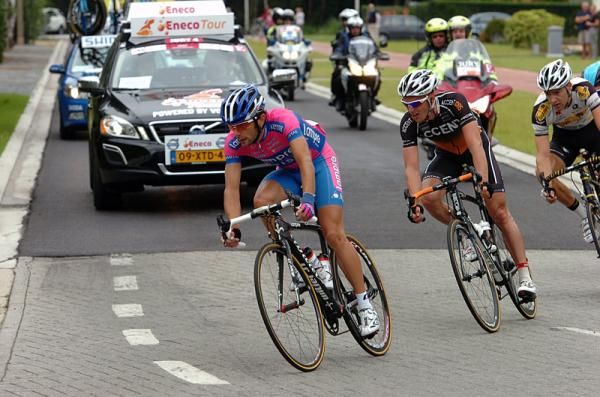 The break of the day included Matteo Bono (Lampre-ISD), James Vanlandschoot (Accent Jobs-Willems Veranda's), Laurens De Vreese (Topsport Vlaanderen-Mercator) and Alex Dowsett (Sky)