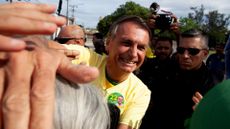 Jair Bolsonaro campaigning for re-election on 30 October 2022