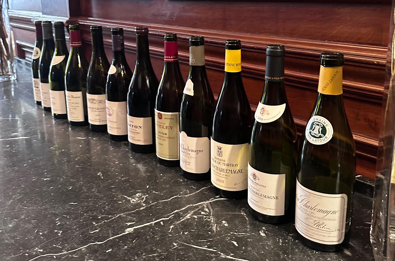 Corton masterclass wines