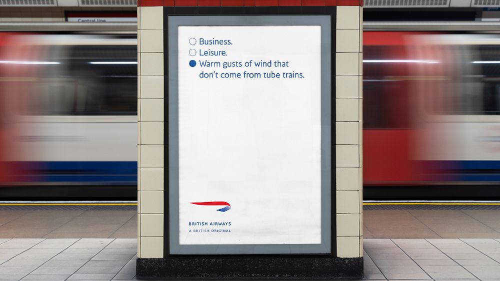 An image of an ad from the British Airways British Originals campaign