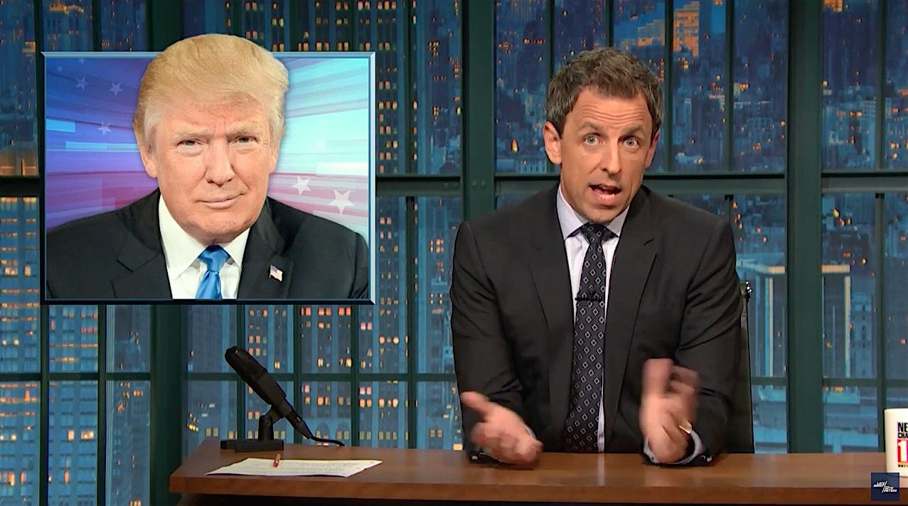 Seth Meyers looks at Donald Trump&amp;#039;s charitable giving