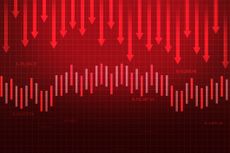 stocks sell off red arrows down