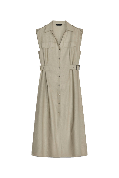 ZARA, Linen Midi Dress