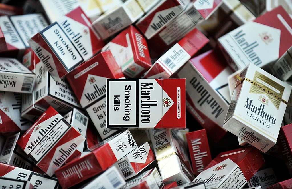 Cigarette packs.