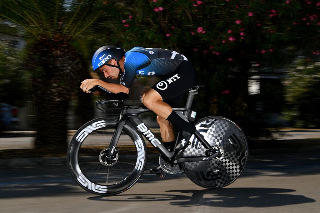 NTT’s Victor Campenaerts in time trial action during stage 8 of the 2020 Tirreno-Adriatico