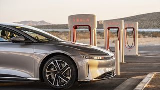Lucid Tesla Supercharger