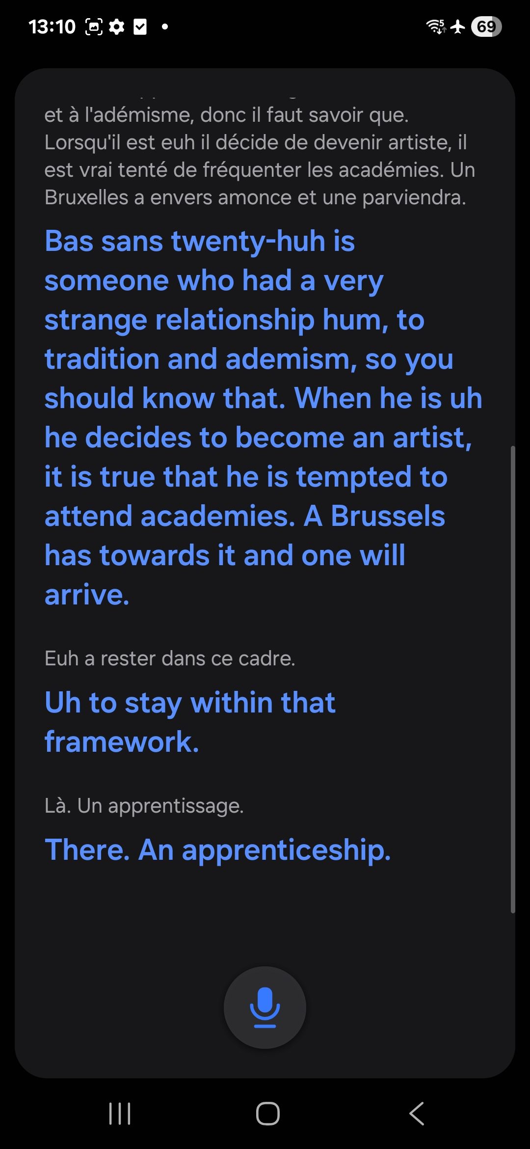 ai translation face off french on iphone and samsung phones