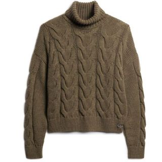 Chain Cable Knit Polo Jumper