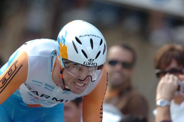 David Millar (Garmin-Slipstream) grits it out on his way to victory.