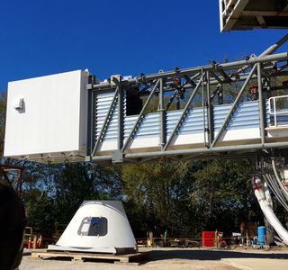 Once complete, the Crew Access Arm will be moved to Kennedy Space Center's Space Launch Complex 41, where ULA currently launches Atlas V rockets.
