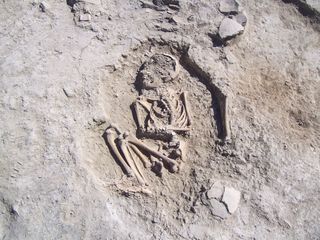 child skeleton at Arslantepe