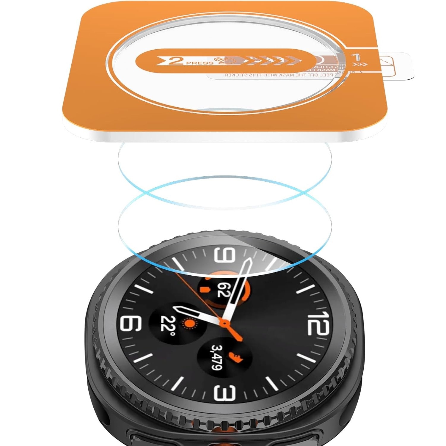 SWUU 2 Pack Tempered Glass Screen Protector Samsung Galaxy Watch 8 Classic