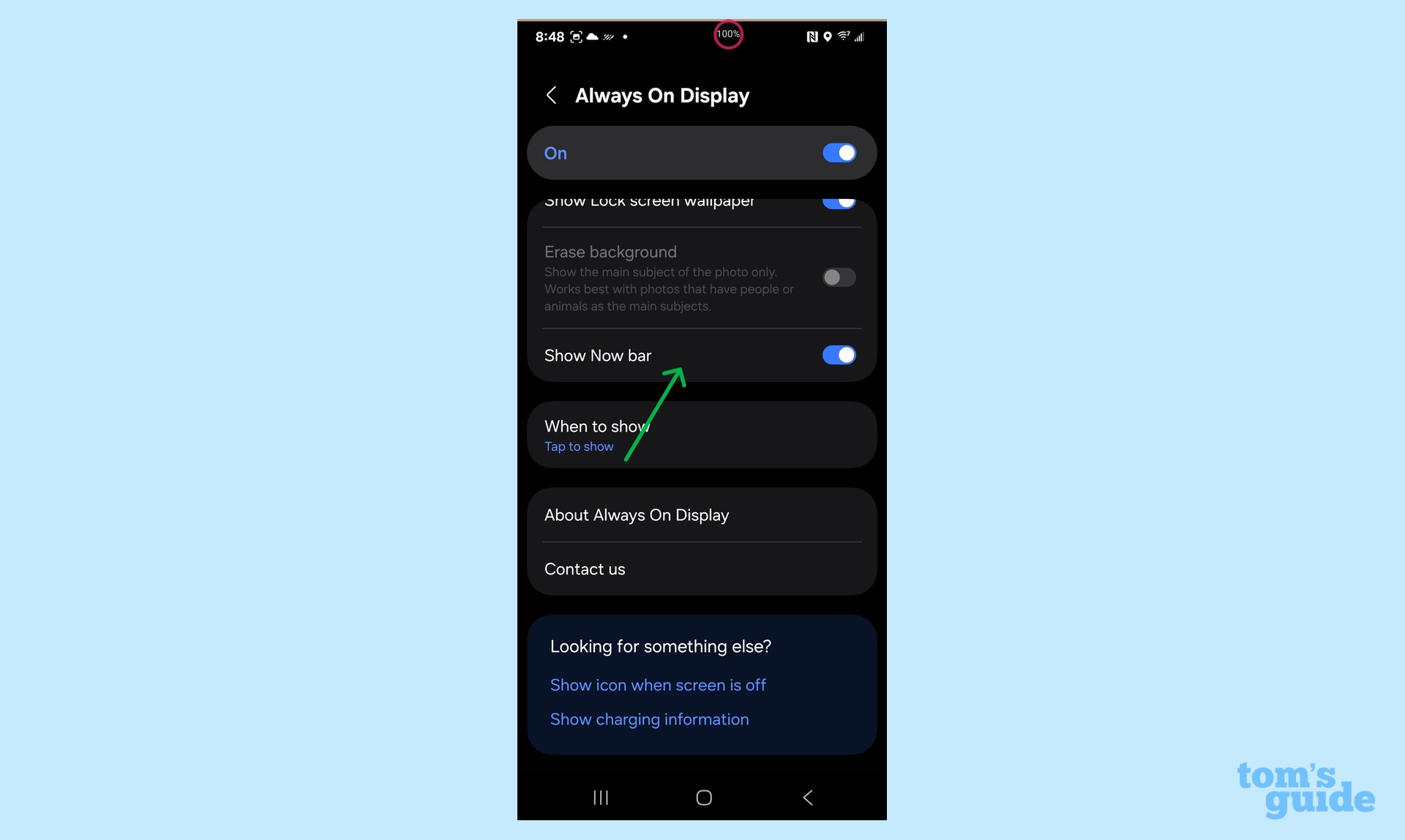 removing the Now Bar